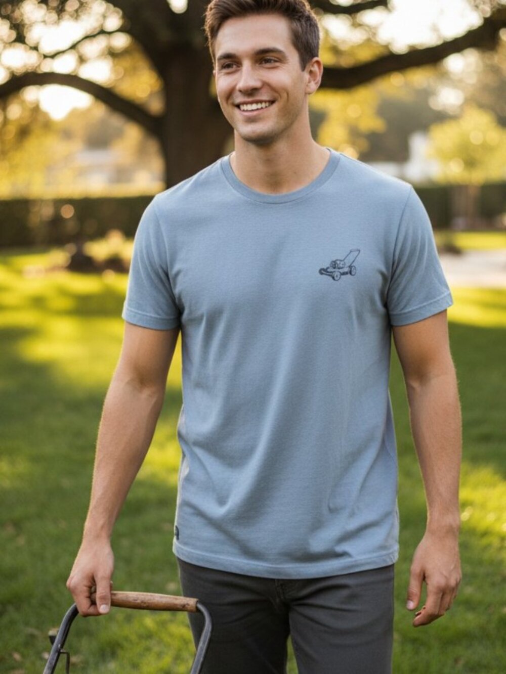 Men's Life is Good Mister Mow It all Crusher Tee